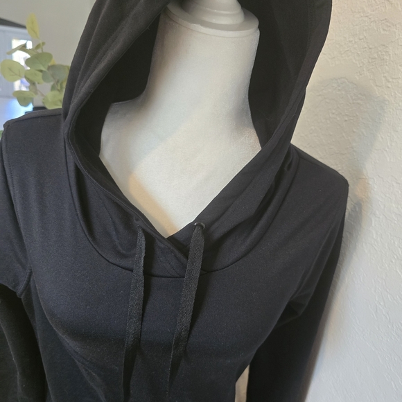 Fabletics Women's Black Yukon Hoodie Sweatshirt Mini Dress Size S - Picture 9 of 11
